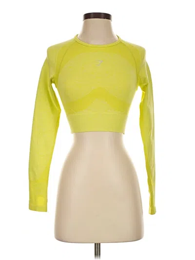 Pre-owned Gymshark Long Sleeve T-shirt In Yellow