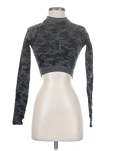 Pre-owned Gymshark Long Sleeve Turtleneck In Gray