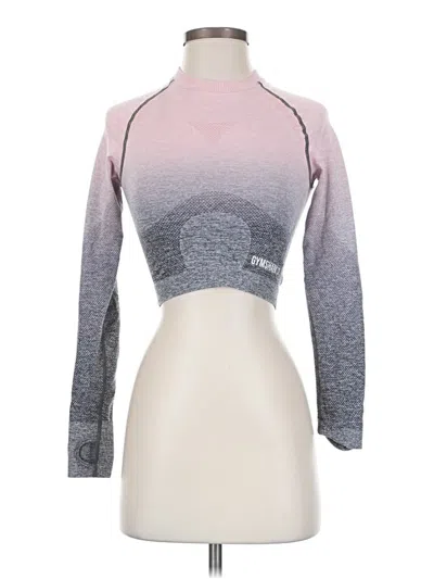 Pre-owned Gymshark Long Sleeve Turtleneck In Silver