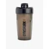 Gymshark Mens Black Brand-print Plastic Shaker Bottle In Black