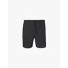 Gymshark Mens Black Rest Day 6' Cargo Brand Print Slim-fit Stretch-woven Shorts Xs In Black