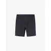 Gymshark Mens Black Studio Logo-print Stretch-woven Shorts In Black
