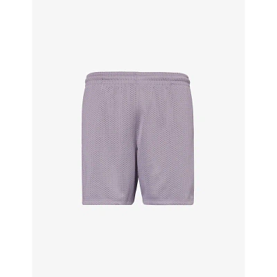 Gymshark Mens Fog Purple Everywear Comfort Logo-embroidered Woven Basketball Shorts