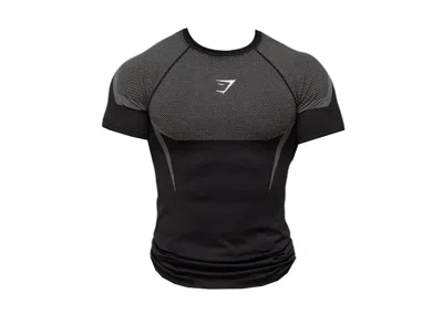 Pre-owned Gymshark Men's  Onyx 5.0 Seamless T-shirt In Black/onyx Grey