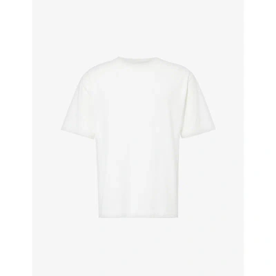 Gymshark Mens Soft White Everywear Comfort Logo-embossed Cotton-jersey T-shirt