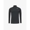 Gymshark Mens Black Vital Seamless Logo-print Half-zip Woven Top In Black