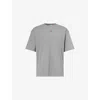 Gymshark Mens Power Relaxed-fit Stretch-cotton T-shirt Charcoal Cor Mrl/set Red In Gray