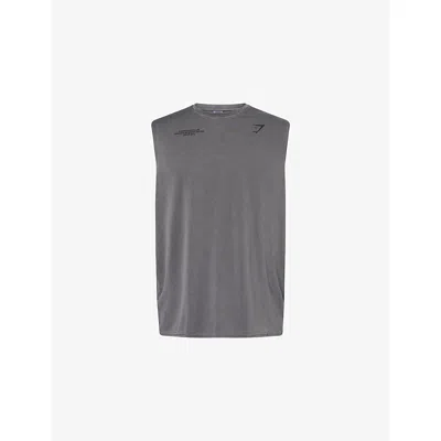 Gymshark Mens Condition Club Wash Woven Tank Top Gs Black/gs Black/wash Xl
