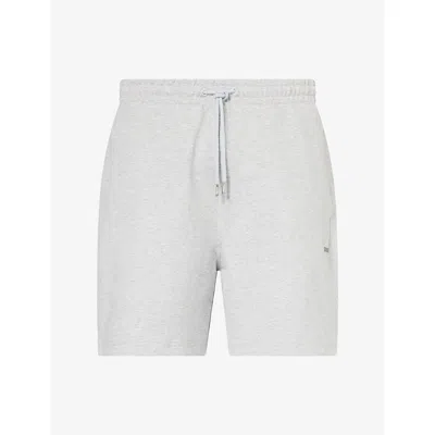 Gymshark Mens Evolve Lightweight Oversized Cotton-blend Track Shorts Bros Soft Grey Marl