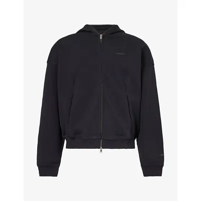 Gymshark Mens Evolve Zip-through Cotton-blend Hoody Gs Black