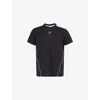 Gymshark Mens Arrival Block Relaxed-fit Woven T-shirt Gs Black In Black