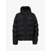 Gymshark Mens  Logo-print Hooded Puffer Jacket In Black
