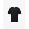 Gymshark Mens Gs Black Old English Text-print Short-sleeve Cotton T-shirt In Black