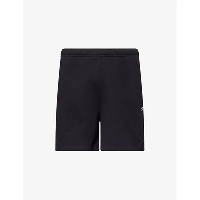 Gymshark Mens Gs Black Rest Day Essential Relaxed-fit Cotton-jersey Shorts Xl