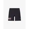Gymshark Mens  Script Graphic Text-print Woven Shorts In Gs Black