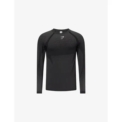 Gymshark Mens Shadow Muscle-fit Stretch-woventop Gs Black