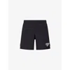Gymshark Mens Gs Black Varsity 7in Logo-print Woven Shorts In Black