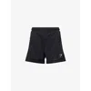 Gymshark Mens Gs Black Varsity Perforated Logo-print Woven Sweat Shorts In Black