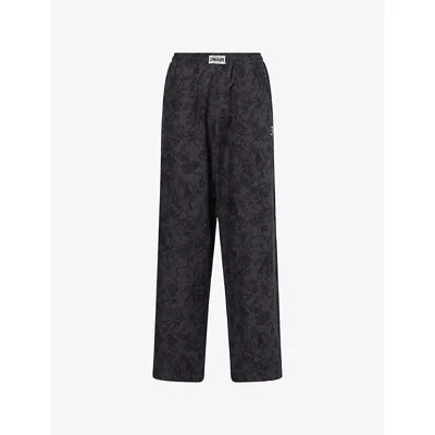 Gymshark Mens Pumper Logo-embroidered Cotton Jogging Bottoms Gs Black/gs Onyx Grey