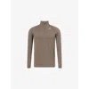 Gymshark Mens Vital Seamless 1/4 Zip Woven Top Gs Camo Brown/lin Brown In Brown
