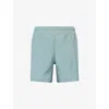 Gymshark Mens Gs Celeste Blue Arrival 7' Logo-print Woven Shorts In Green