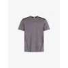 Gymshark Mens Arrival Block Relaxed-fit Woven T-shirt Gs Dark Grey In Gray