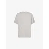 Gymshark Mens Gs Stone Grey Performance Oversized Woven T-shirt Xs In White