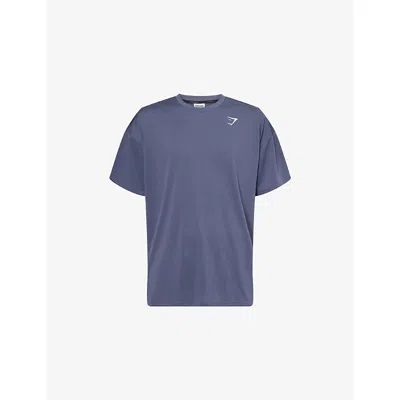 Gymshark Mens Gs Titanium Blue Performance Oversized Woven T-shirt Xxl