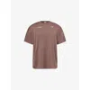 Gymshark Mens Gs Walnut Brown Conditioning Club Oversized Text-print Woven T-shirt Xs In Brown