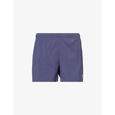 Gymshark Mens Gs Weighted Purple Arrival 5' Logo-print Woven Shorts