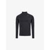Gymshark Mens Gs Black/gs Dark Grey Apex Seamless 1/4 Zip Stretch-woven Top In Gs Black/gs Dark Grey