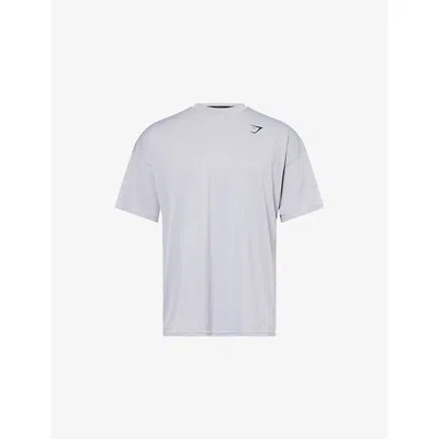 Gymshark Mens Performance Oversized-fit Stretch-woven T-shirt Purple Xxxl