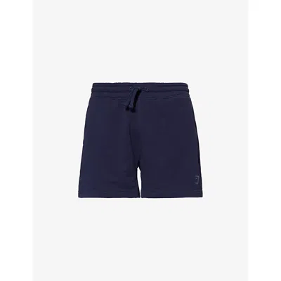 Gymshark Mens Blue Power 5' Two-welt-pockets Cotton-blend Shorts Xs