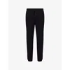 Gymshark Mens Power Wordmark Tapered-leg Cotton-blend Jogging Bottoms Black Xs In Black