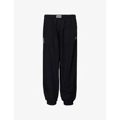 Gymshark Mens  Pumper Two-slip-pockets Cotton-poplin Trousers In Black
