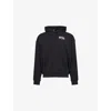 Gymshark Mens Raise The Bar Brand-print Cotton-jersey Hoody Gs Black In Gs Black