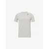 Gymshark Mens Gs Light Grey/smoky Grey Vital Seamless Stretch-woven T-shirt In Silver