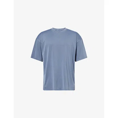 Gymshark Mens Iron Blue/ Iron Blue/wsh Conditioning Club Logo-print Jersey T-shirt