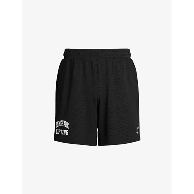 Gymshark Mens Gs Black Lifting Mesh 7' Stretch-woven Shorts