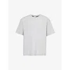 Gymshark Mens Light Grey Marl Power Logo-print Stretch-cotton T-shirt In Light Grey Marl