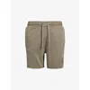 Gymshark Mens  Premium Legacy Logo-embroidered Cotton-jersey Short In Gs Camo Brown/pigment Dy