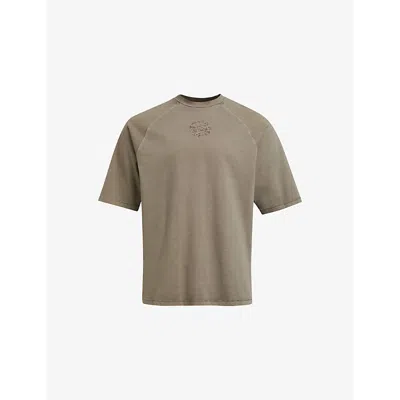 Gymshark Mens  Premium Legacy Short-sleeve Cotton-jersey T-shirt In Gs Camo Brown/pigment Dy