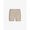 Gymshark Mens Sand Brown Studio Logo-print Stretch-woven Shorts In Sand Brown