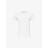 Gymshark Mens White/light Grey Geo Seamless Short-sleeves Woven T-shirt In White