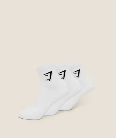 Gymshark Midi Socks 3pk In White