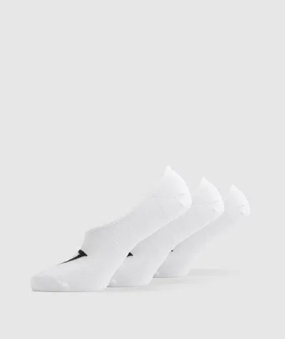 Gymshark No Show Socks 3pk In White