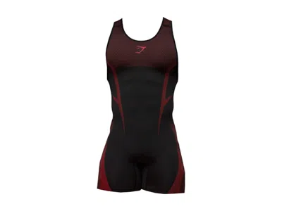 Pre-owned Gymshark Onyx 5.0 Seamless Singlet Black/ Black/carmine Red Backpack