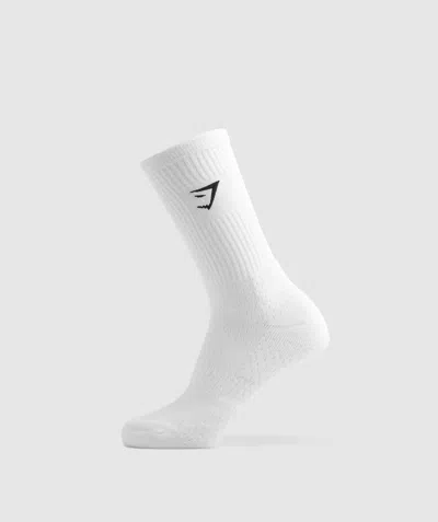 Gymshark Premium Sharkhead Crew Sock In White