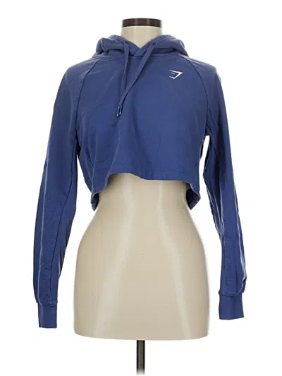 Pre-owned Gymshark Pullover Hoodie In Blue