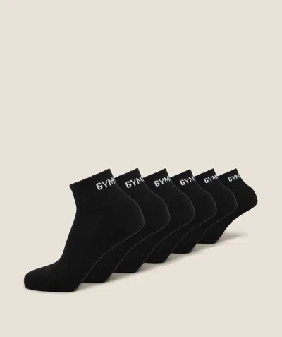 Gymshark Quarter Sock 6pk In Black